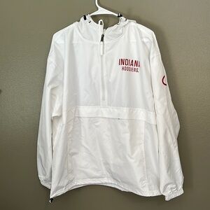 Champion Indiana Hoosiers men’s white light weight windbreaker